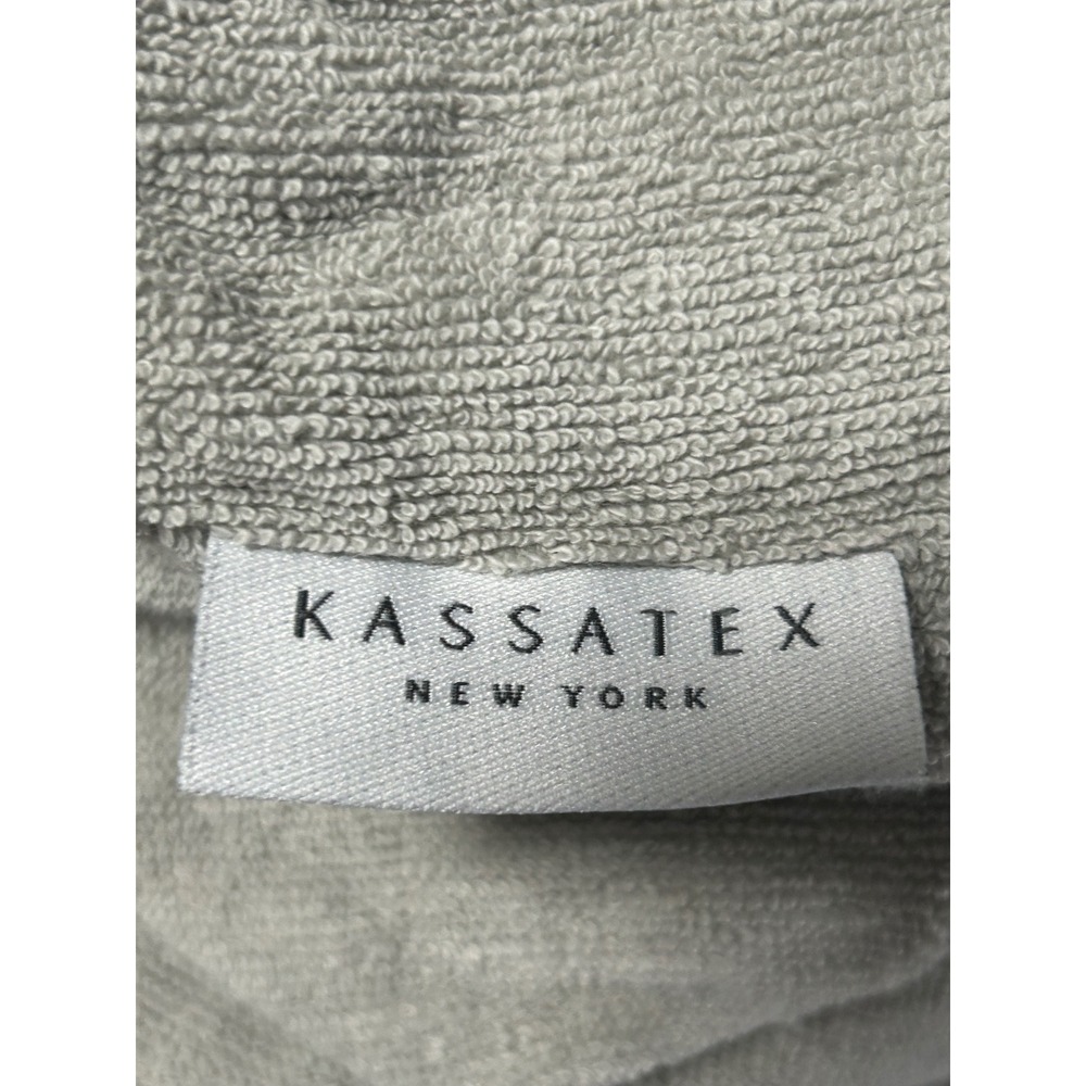 Kassatex New York Gray Waffle Cotton Robe S/M Memaw Embroidered Turkey - Iw View 4